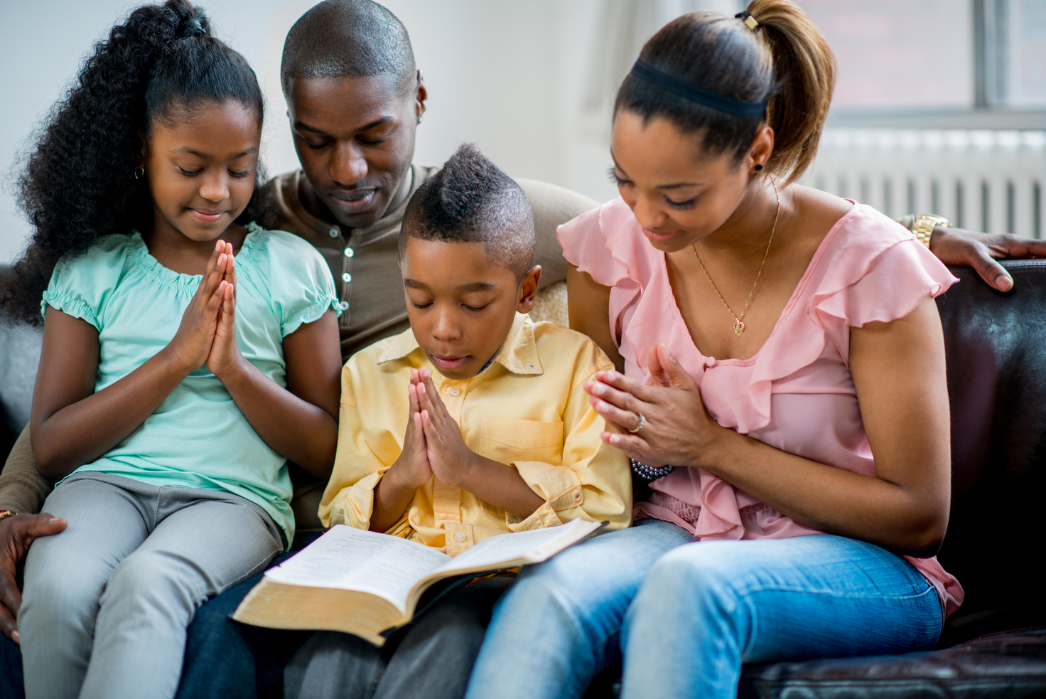 Family Praying Together 